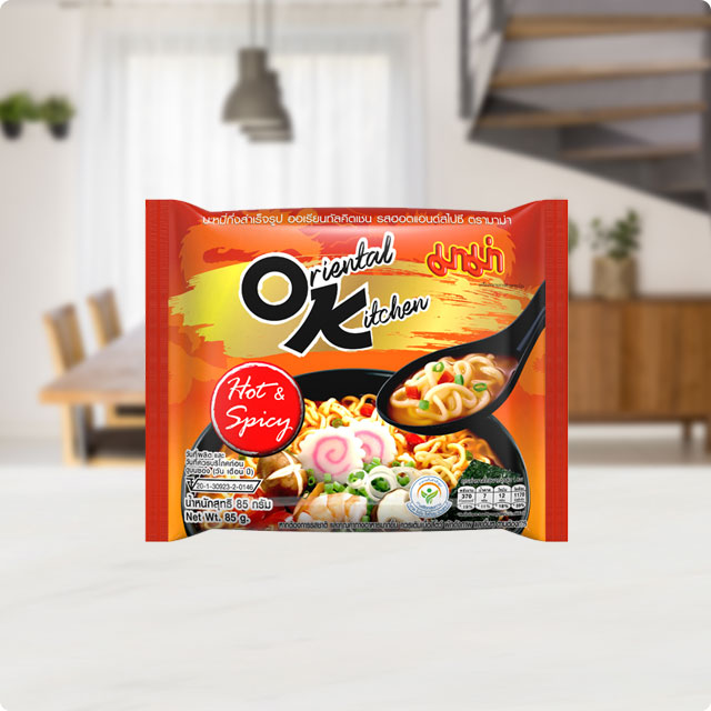 Instant Cup Noodles Oriental Kitchen Spicy Seafood Flavour